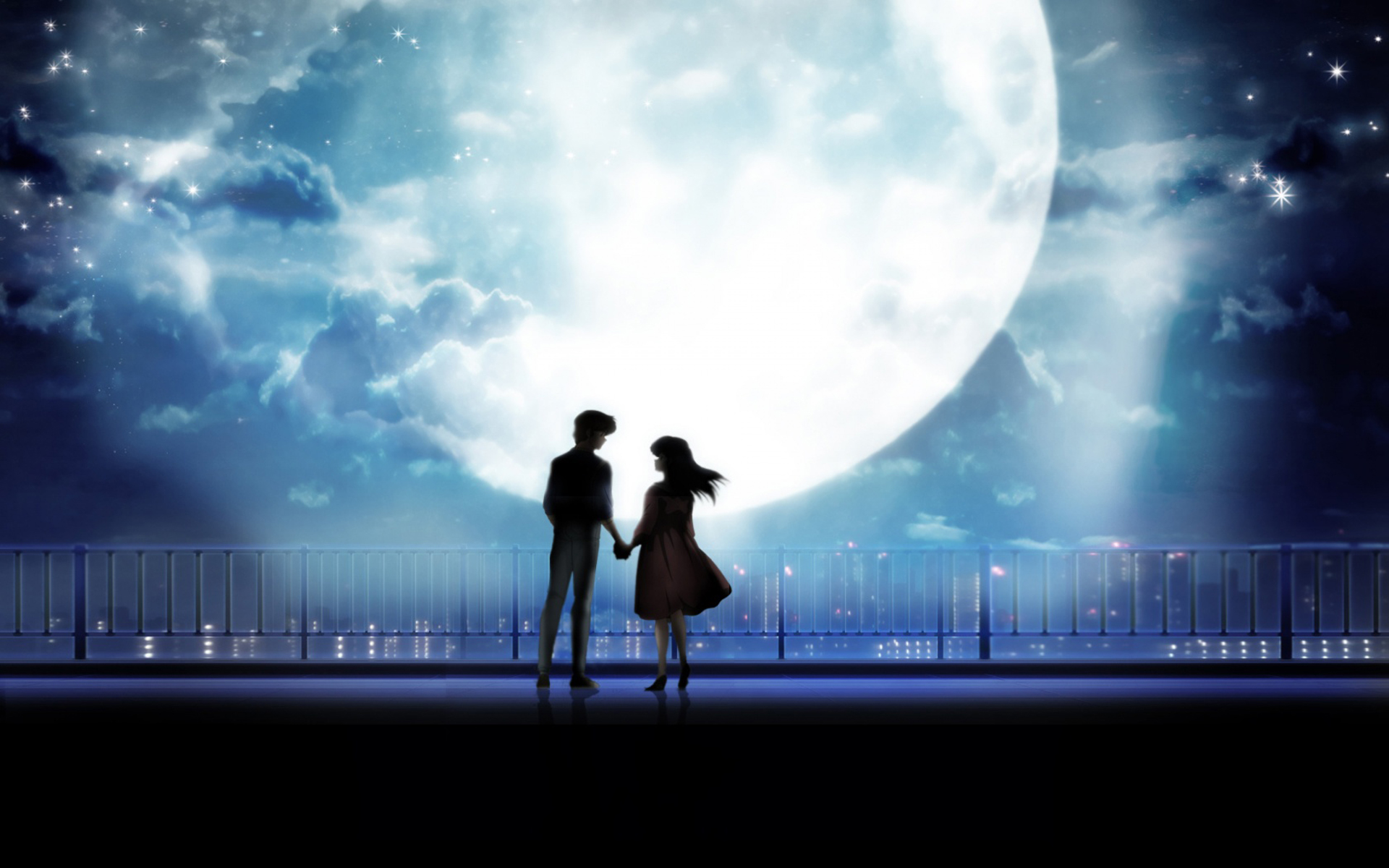 Zy 43 Anime Couple Wallpaper, Anime Couple Full Hd - Anime Couple Holding Hands - HD Wallpaper 