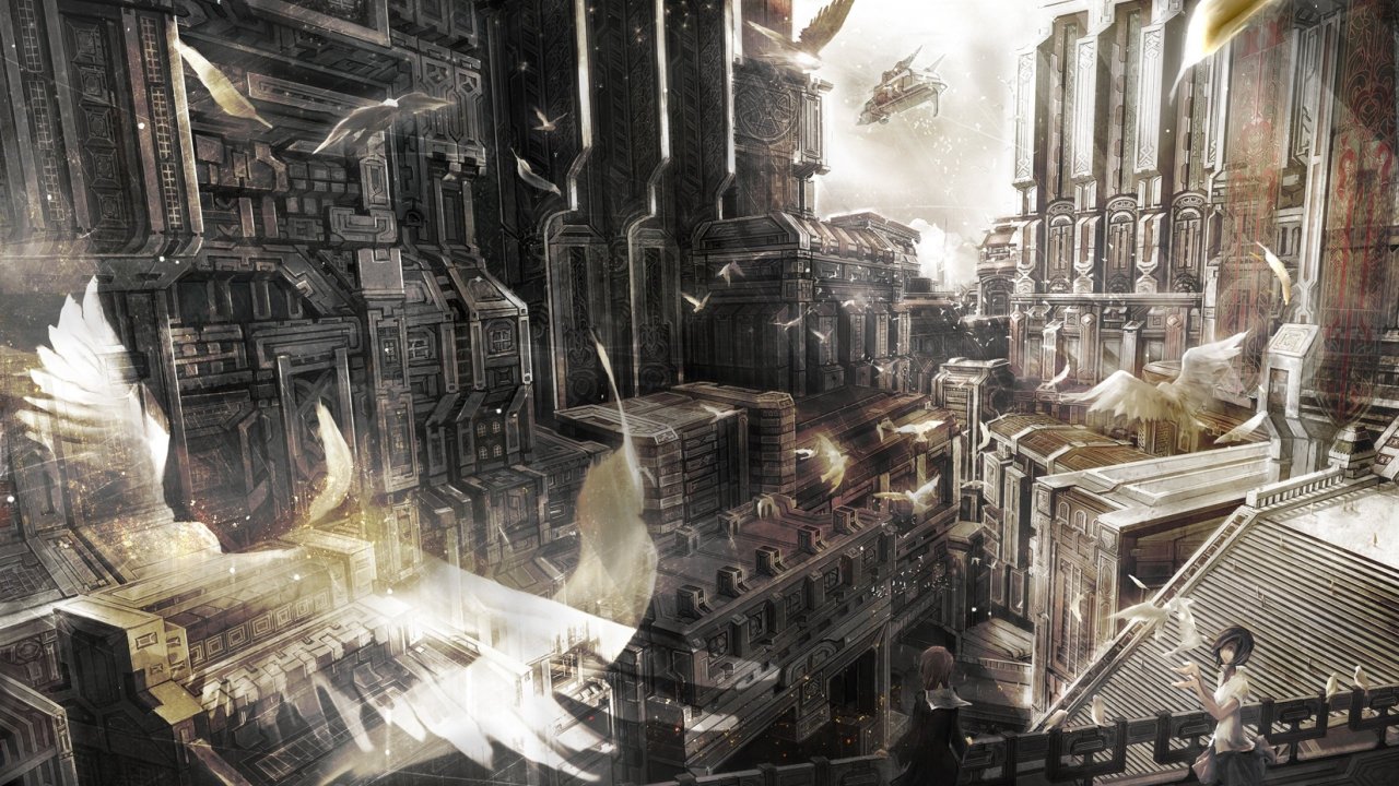 High Fantasy City Artwork - HD Wallpaper 