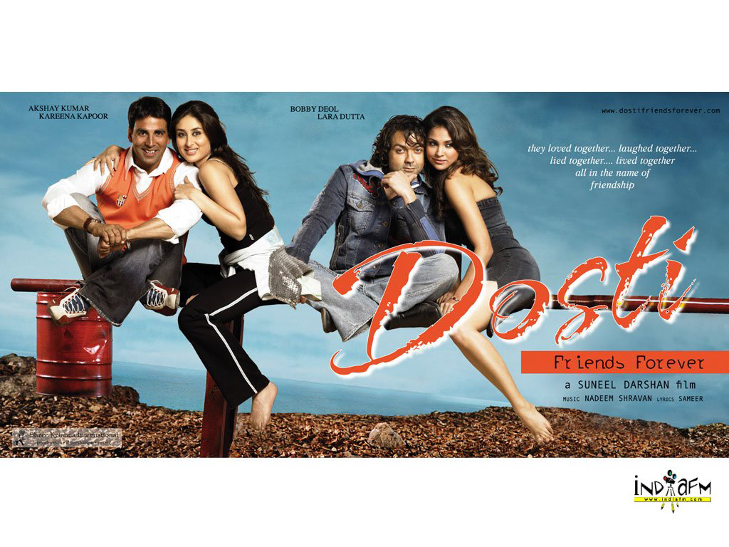 Akshay Kumar,kareena Kapoor,bobby Deol,lara Dutta - Dosti Friends Forever 2005 - HD Wallpaper 