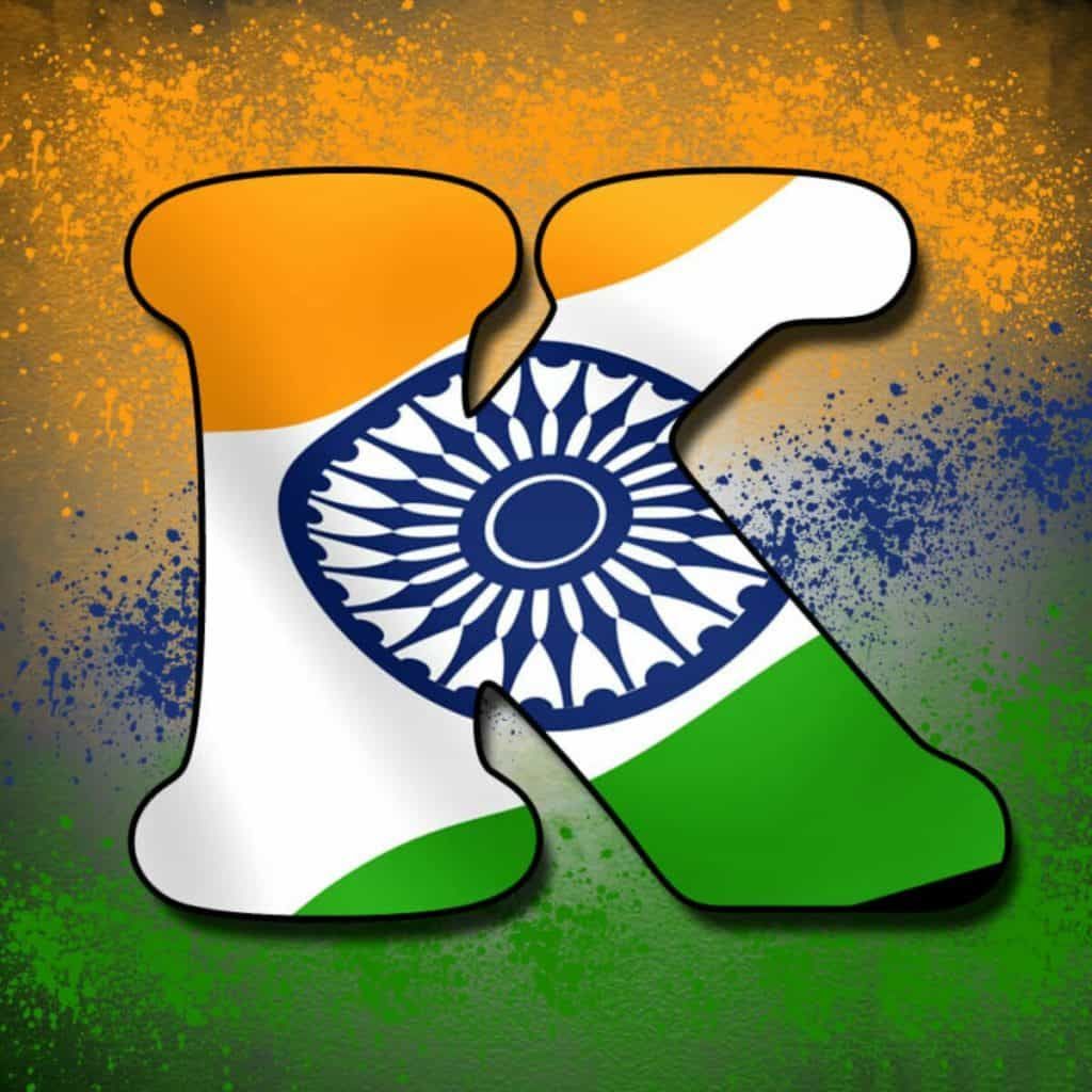 K Letter Indian Flag - HD Wallpaper 