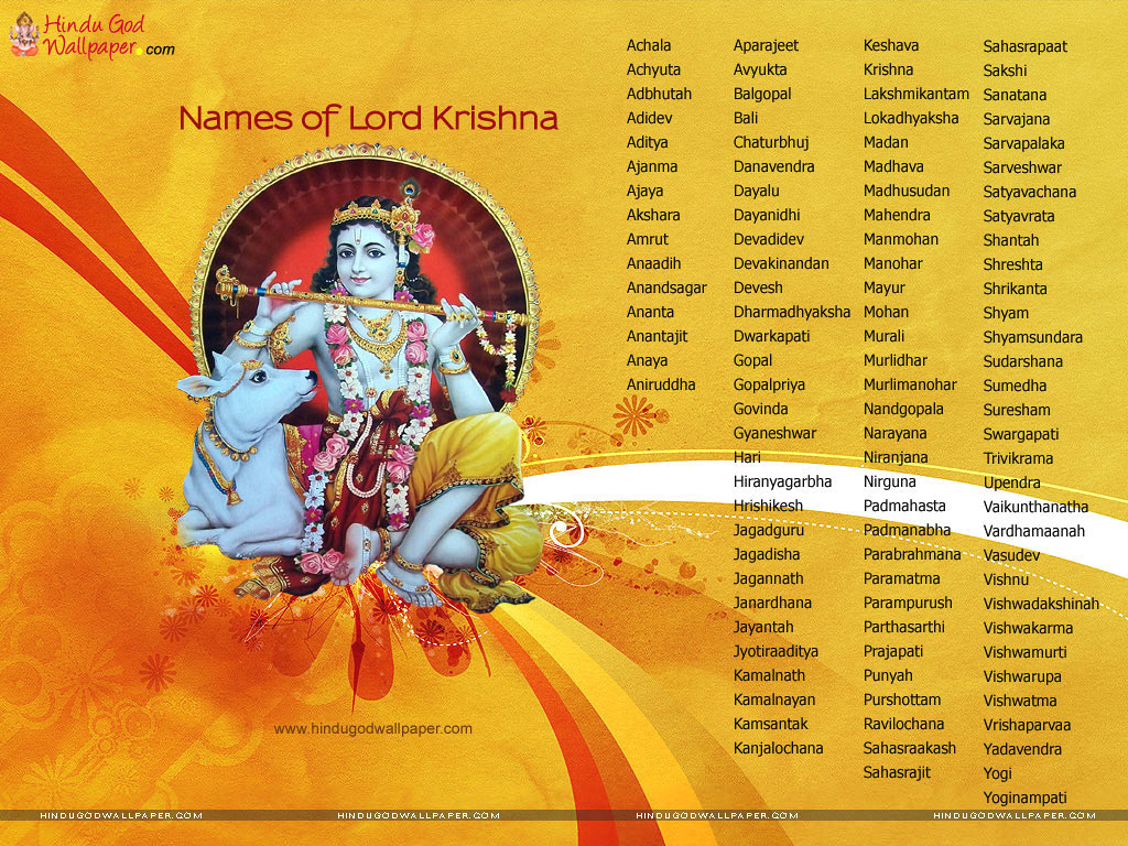 Shree Krishna All Name - HD Wallpaper 