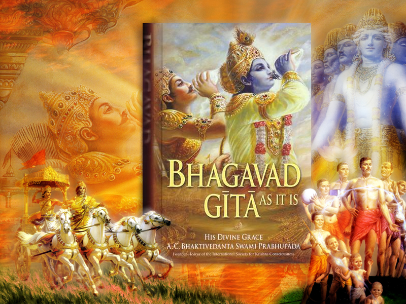 Hare Krishna Bhagavad Gita - HD Wallpaper 