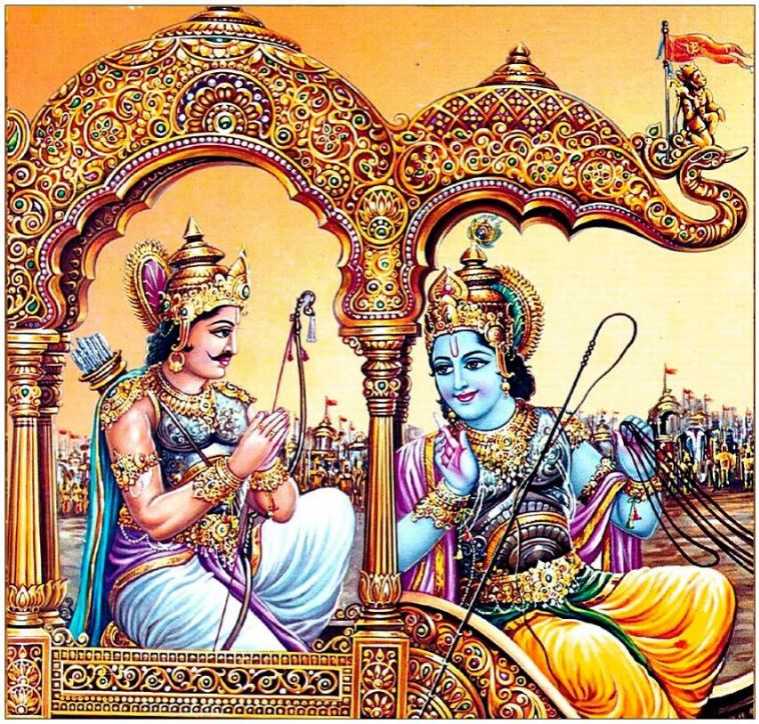 Mahabharat, Wallpaper, Krishna, Full Hd, 1080p, High - Sanskrit Bhagavad  Gita - 759x724 Wallpaper 