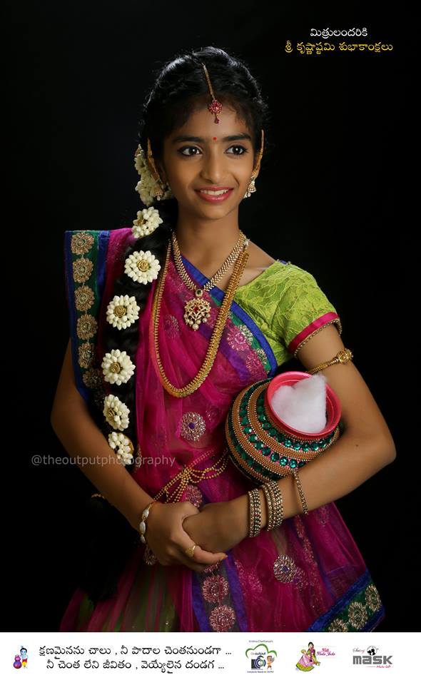 Poola Jada Half Saree - HD Wallpaper 