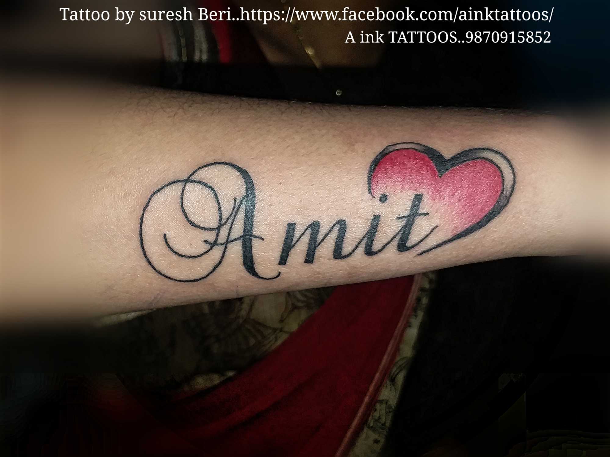 Amit Name Tattoo Wallpaper Amit Name Tattoo - Tattoo - HD Wallpaper 