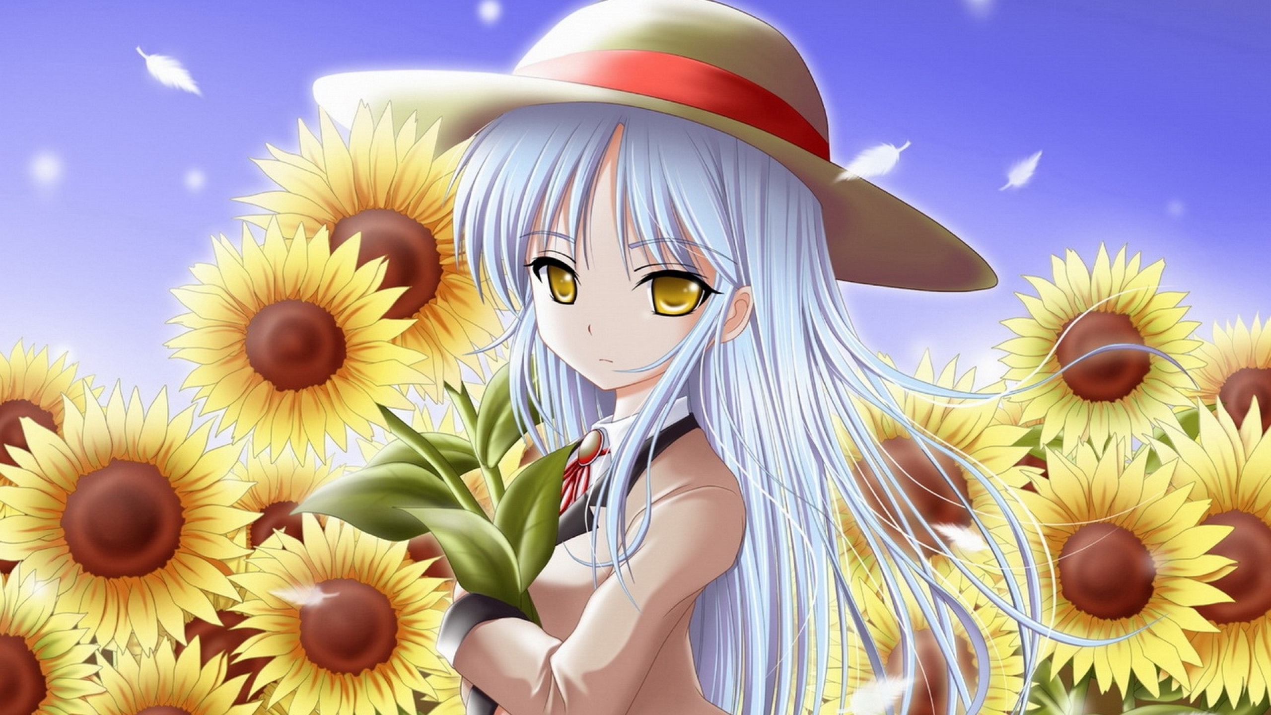 Angel Beats Anime Sunflowers - Angel Beats Wallpaper Hd Android - HD Wallpaper 