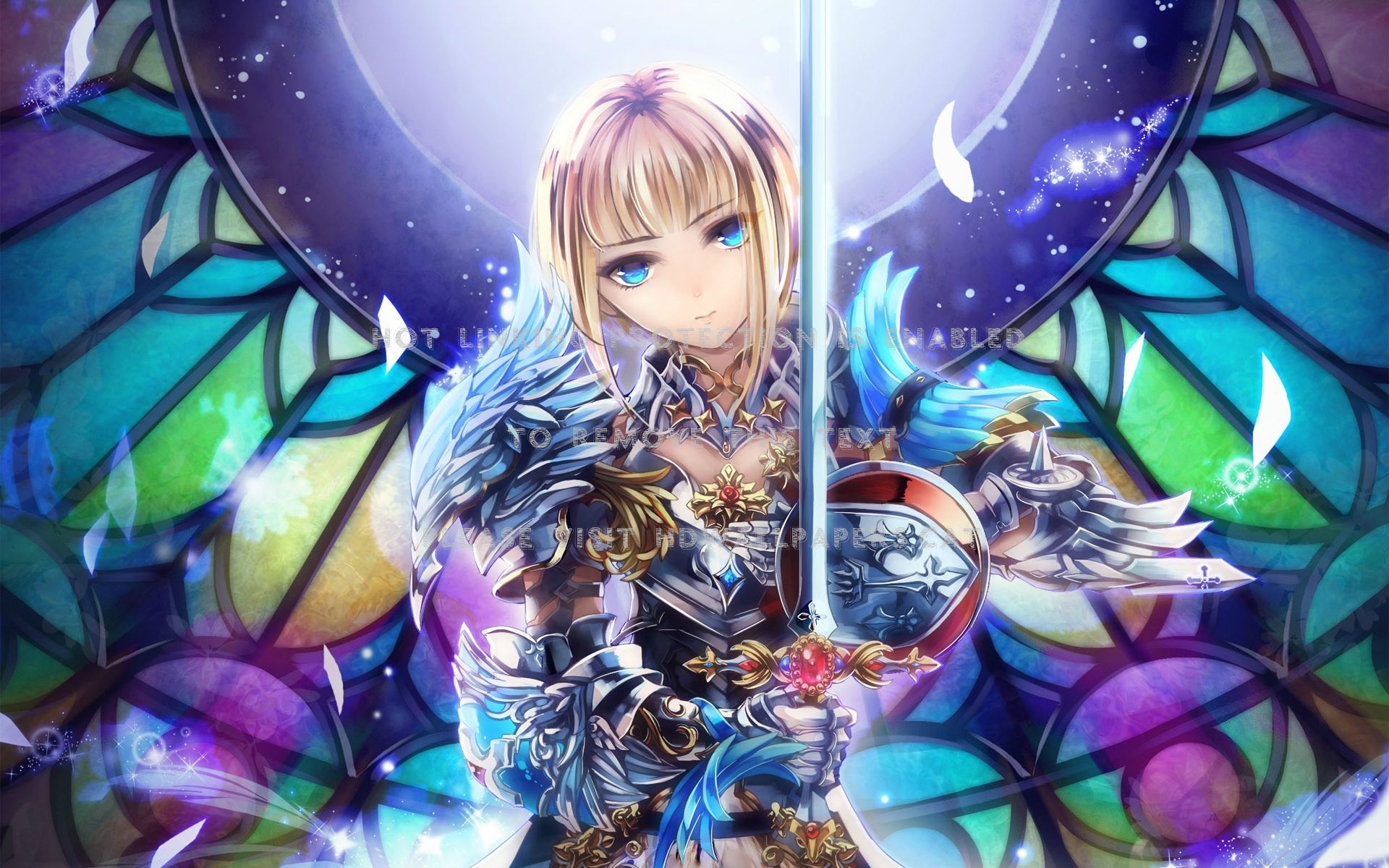 Beauty Anime Blue Knight Stain Glass - Knight Warrior Anime Girl - 1920x1200 Wallpaper Beauty Anime Blue Knight Stain Glass - Knight Warrior Anime Girl - 1920x1200 Wallpaper