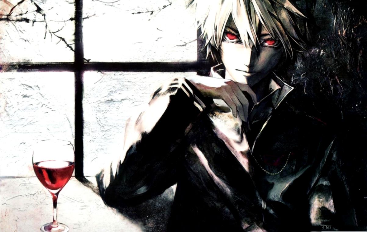 Glass Wine Artwork Anime Drinking Wallpaper Wallpaper - Anime Wallpaper Wine - HD Wallpaper 