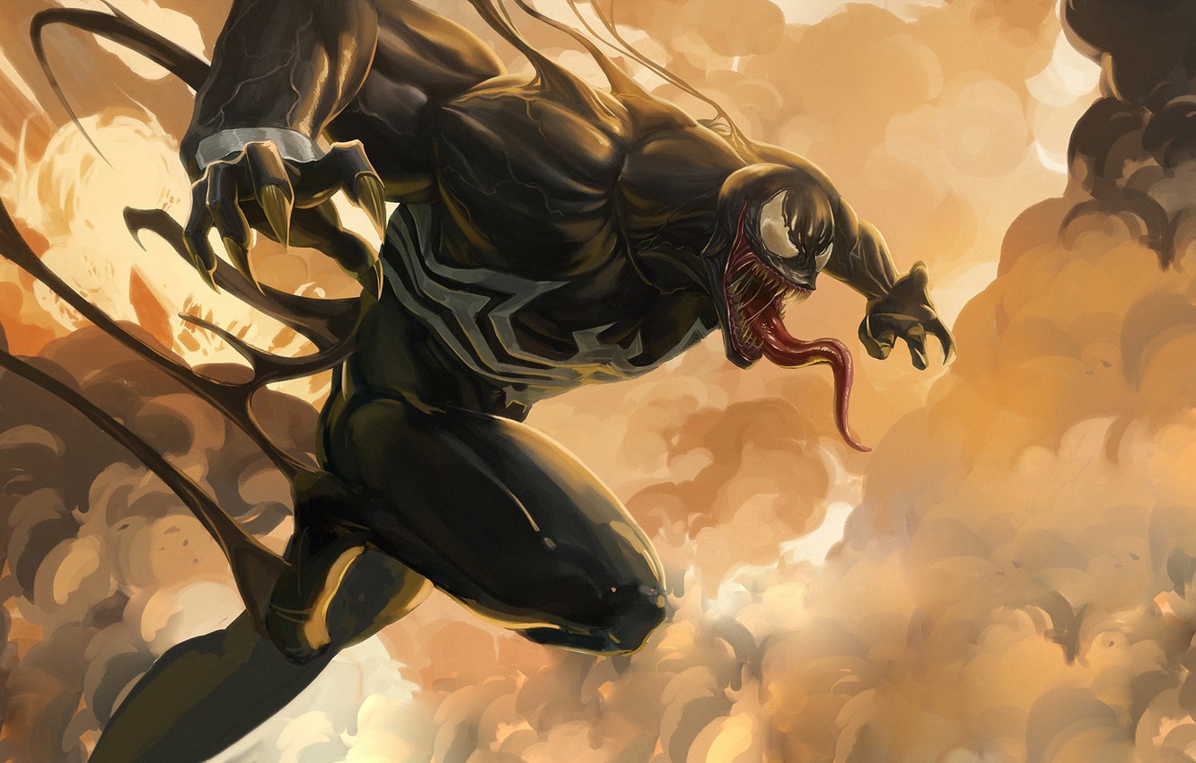 Photo Wallpaper Language, Teeth, Marvel, Venom, Venom, - Wallpaper - HD Wallpaper 