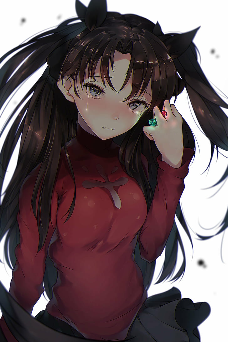 Anime, Anime Girls, Black Hair, Cute Anime Girl Crying, - Fate Stay Night Black Haired Girl - HD Wallpaper 