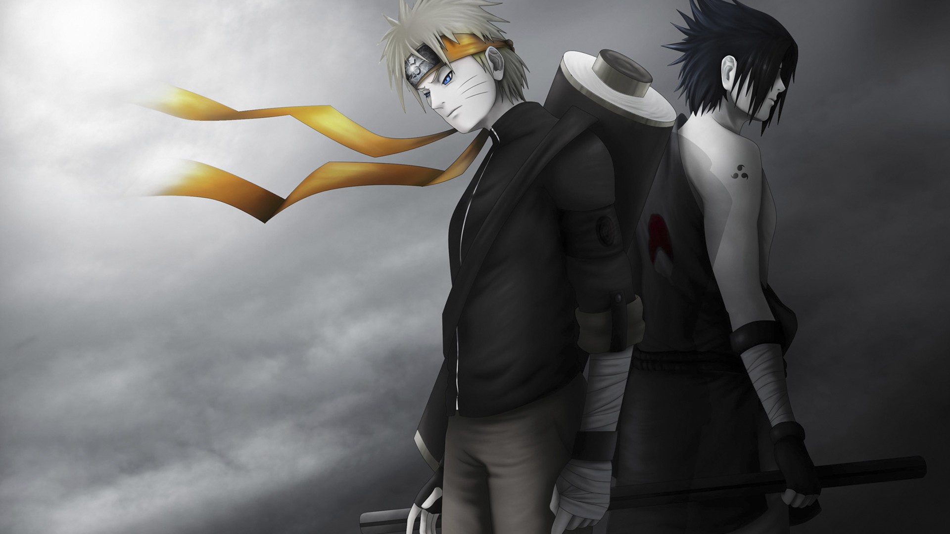 Hot Landscape Wallpaper Hd P Anime Wallpaper Free Hd - Naruto Uzumaki And Sasuke Uchiha - HD Wallpaper 