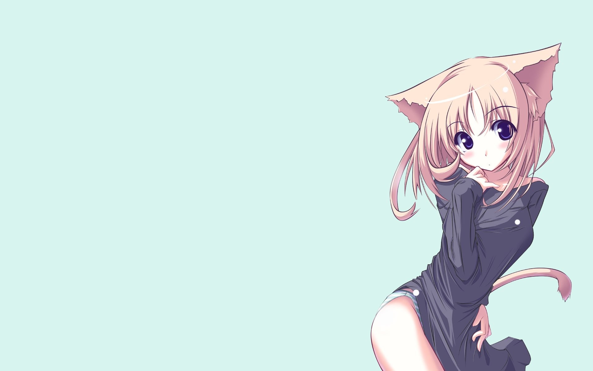 Anime Kitty Cat Girl - HD Wallpaper 