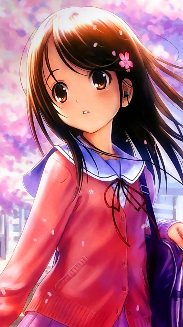 Anime Girl Wallpaper For Iphone 6 Hd - 750x1334 Wallpaper 