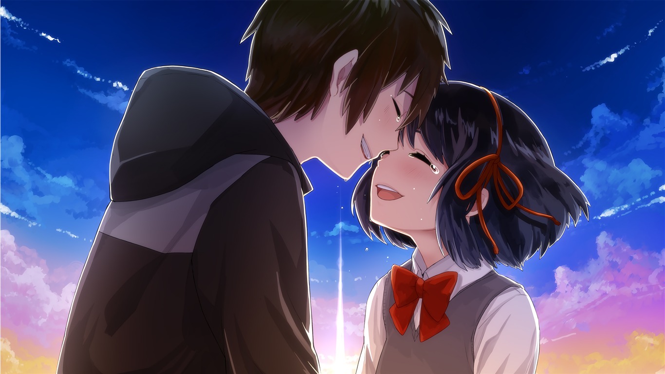Romantic Love Couple Tears 2017 Anime Poster 4k Ultra - Love Anime Wallpaper 4k - HD Wallpaper 