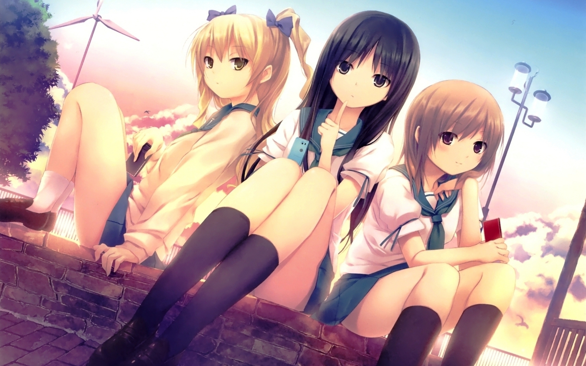 High School Anime Girl - 1920x1200 Wallpaper High School Anime Girl - 1920x1200 Wallpaper