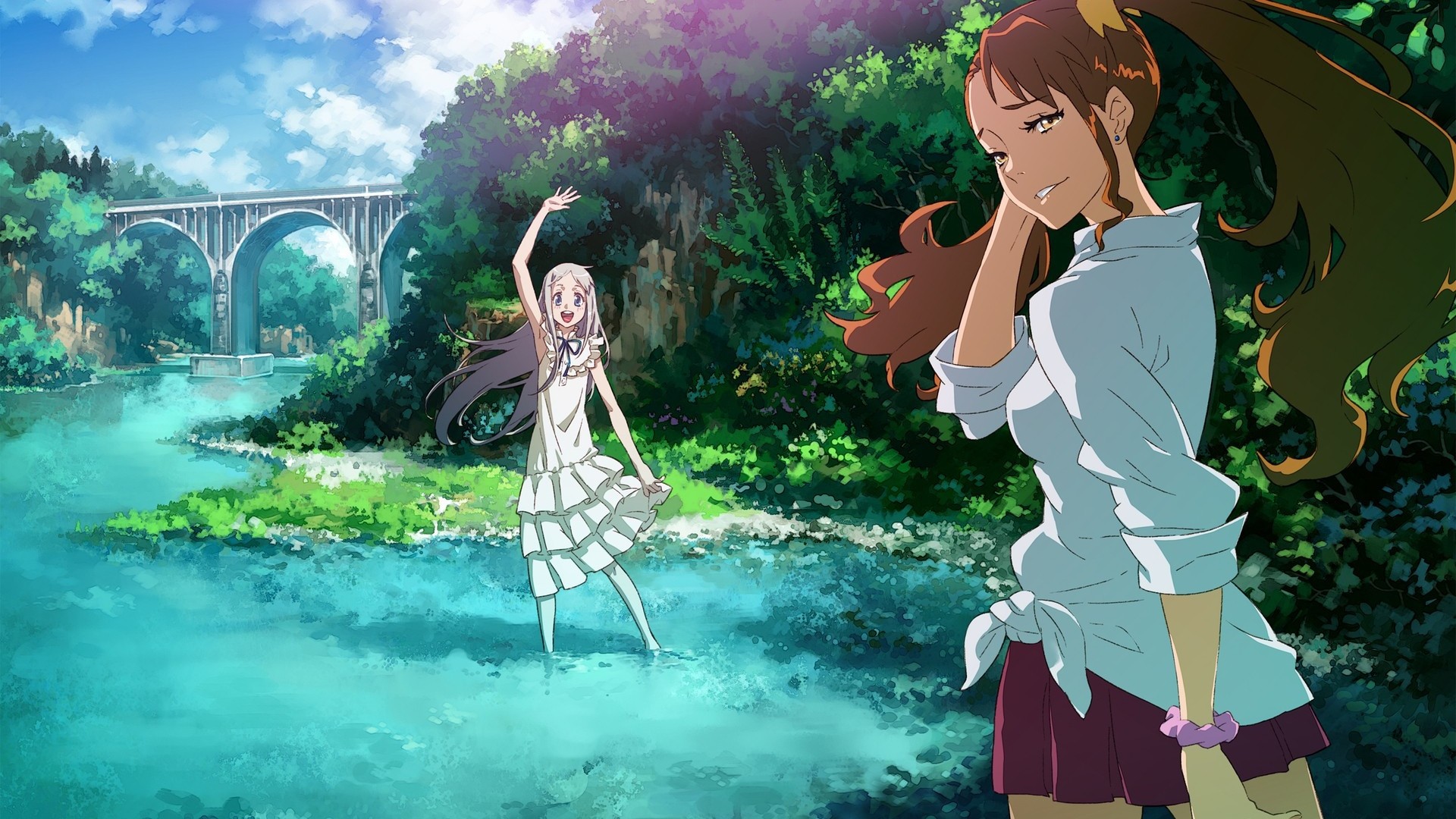 1920x1080, Get The Latest Anime, Girls, Friends News, - Anime Girl Wallpaper Nature - HD Wallpaper 