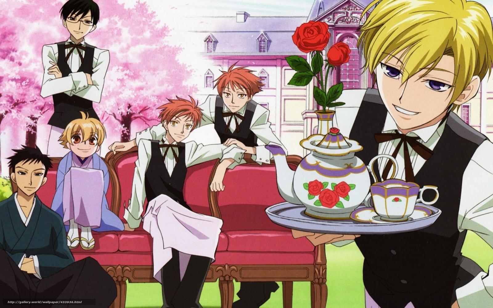 Download Wallpaper Ouran High School Host Club, School, - Ouran Highschool Host Club Tea - HD Wallpaper 