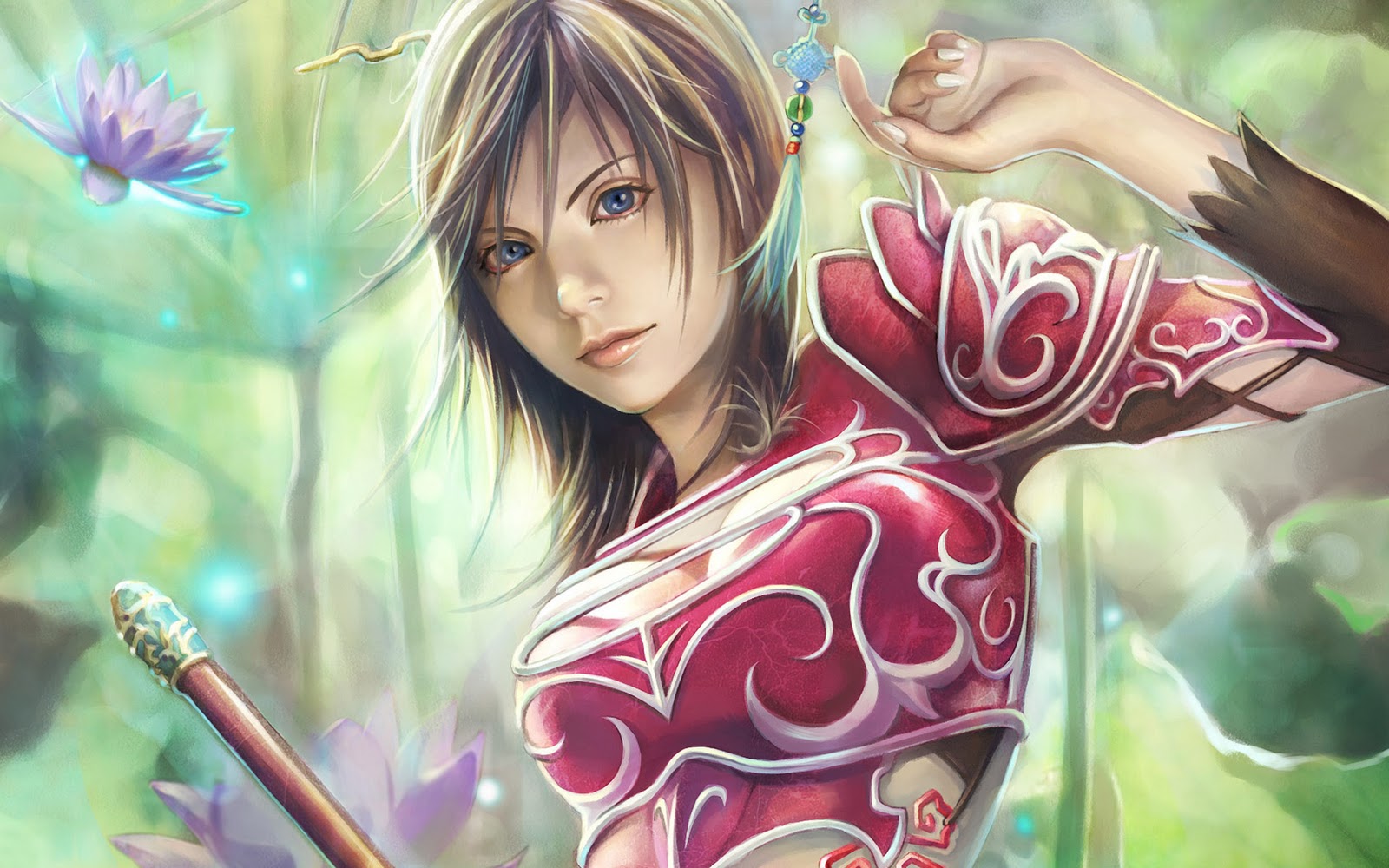 Gorgeous Beauty Female Warrior Anime Girl Cg Artwork - High Quality Anime Art - HD Wallpaper 