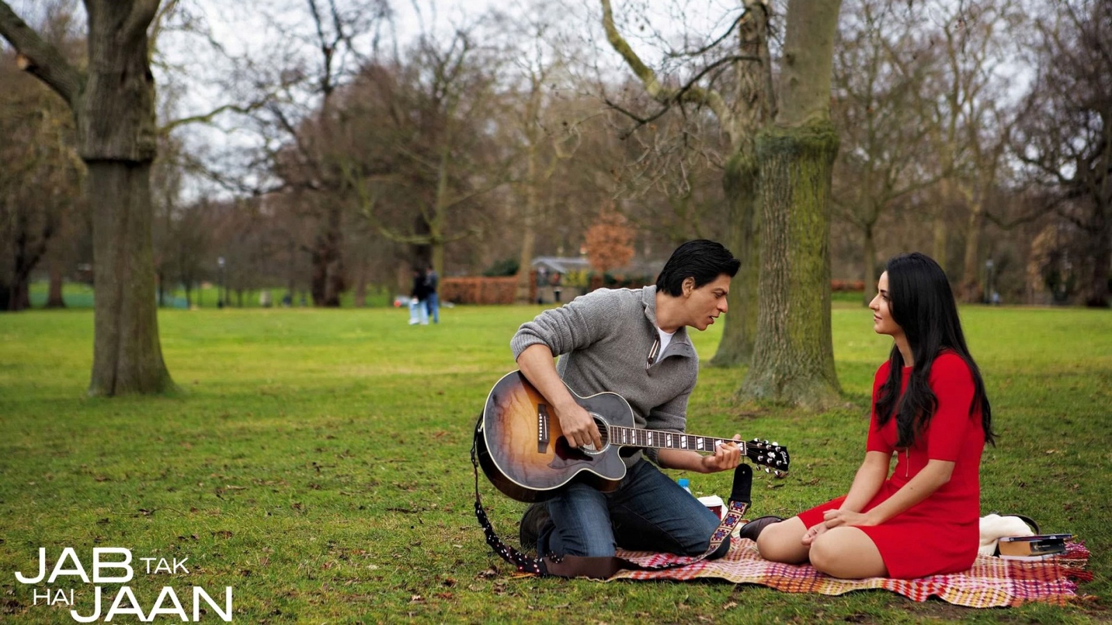 Katrina Kaif And Shahrukh Khan In Garden - Jab Tak Hai Jaan Movie Hd - HD Wallpaper 