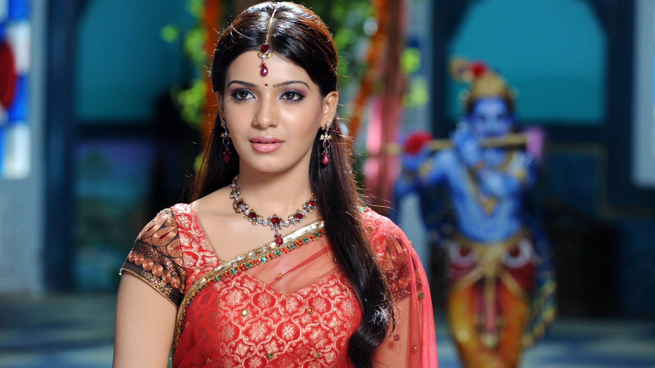 Samantha In Saree Hd - HD Wallpaper 
