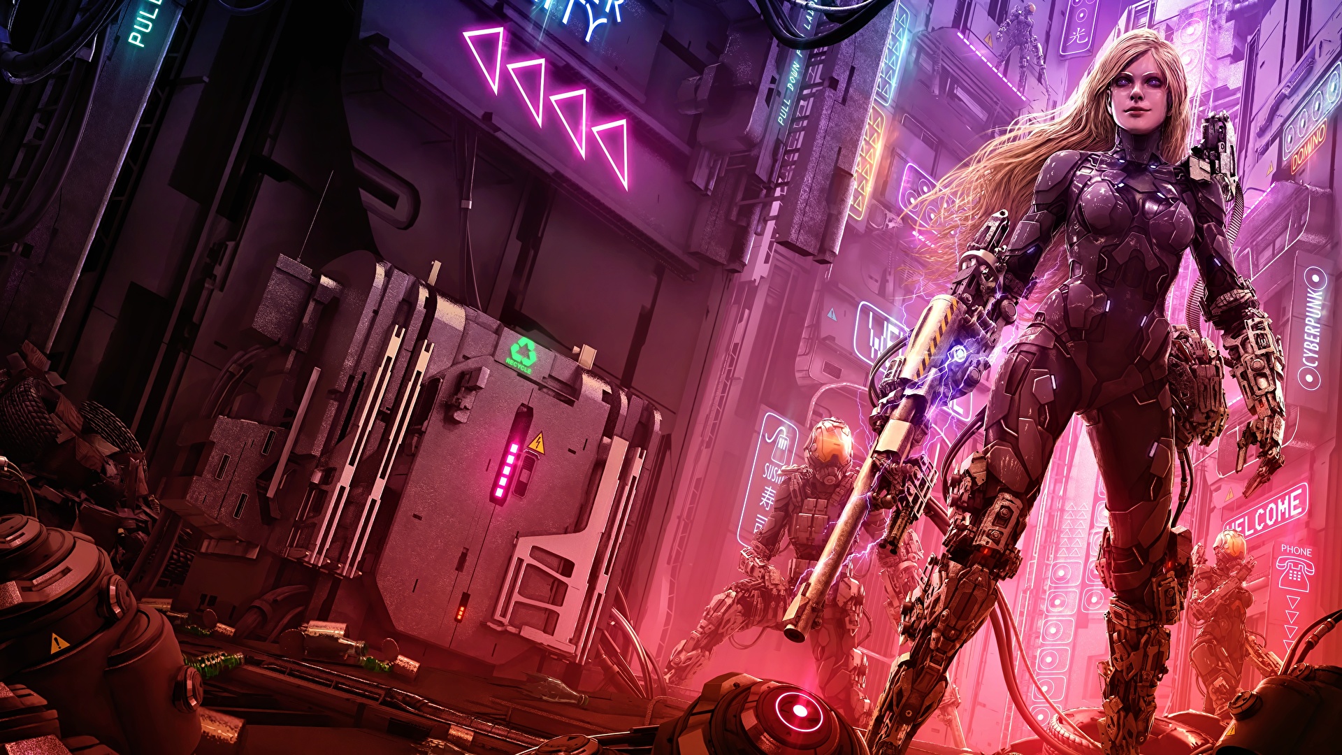 Cyberpunk Girls Wallpaper 4k - HD Wallpaper 