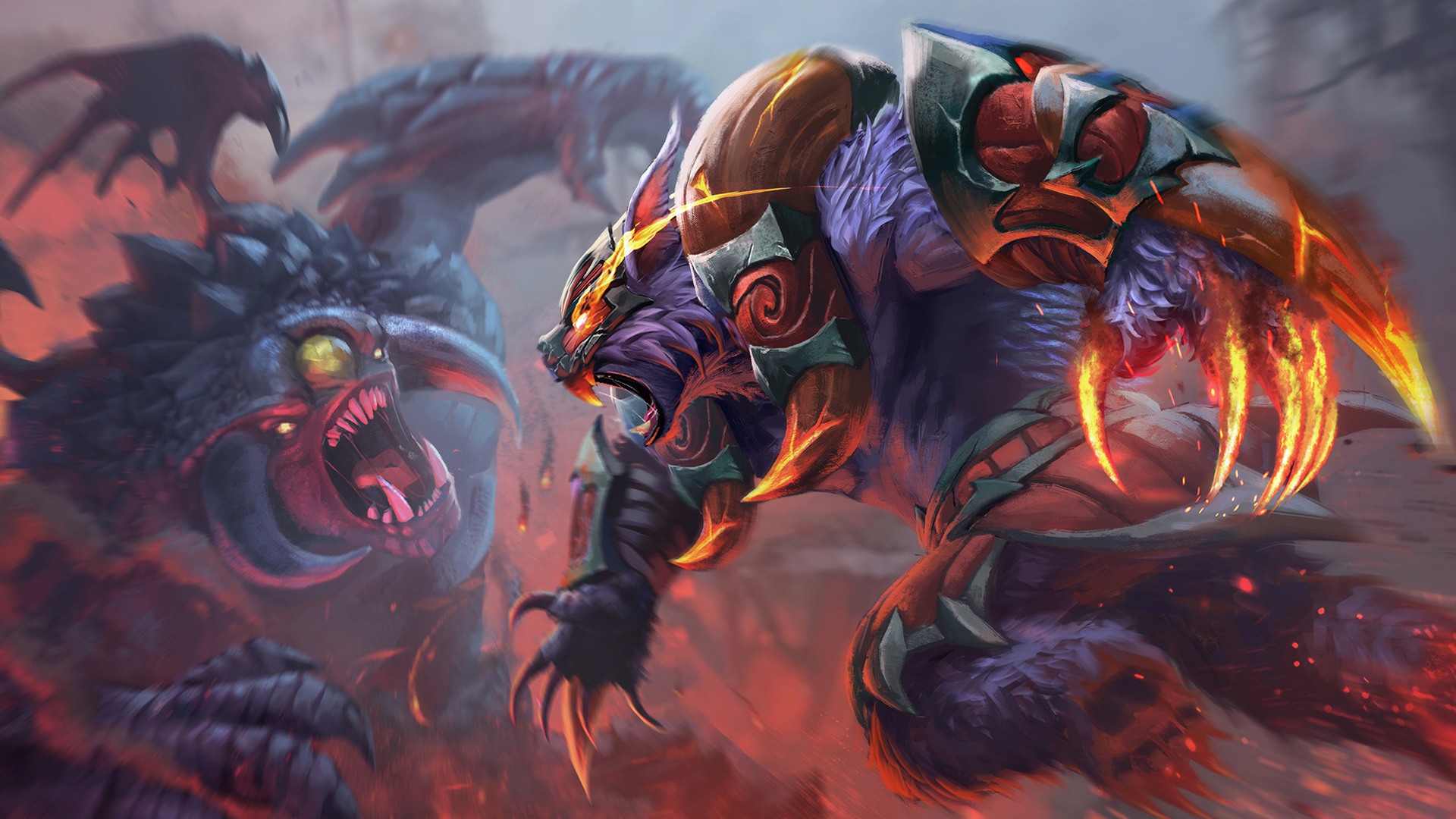 Dota 2 Ursa Vs Roshan - HD Wallpaper 