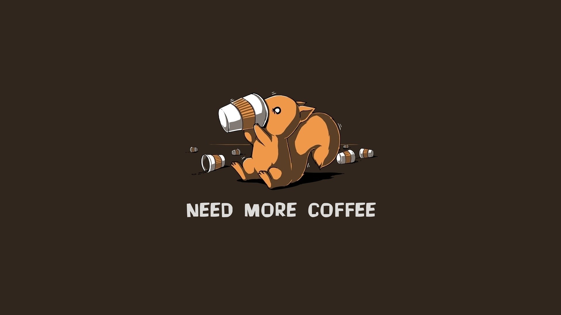 Squirrel, Simple Background, Coffee, Humor Wallpaper,squirrel - Cute Funny  Wallpapers For Laptop - 970x545 Wallpaper 