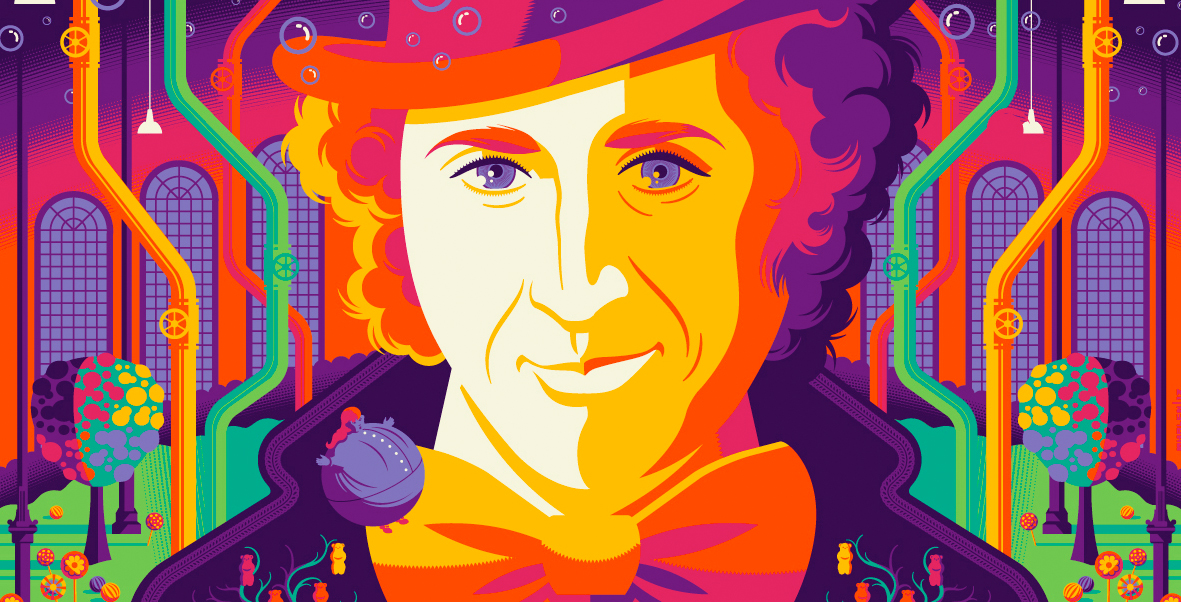 Tom Whalen Willy Wonka And The Chocolate Factory Print - Charlie And The Chocolate Factory Artwork - HD Wallpaper 