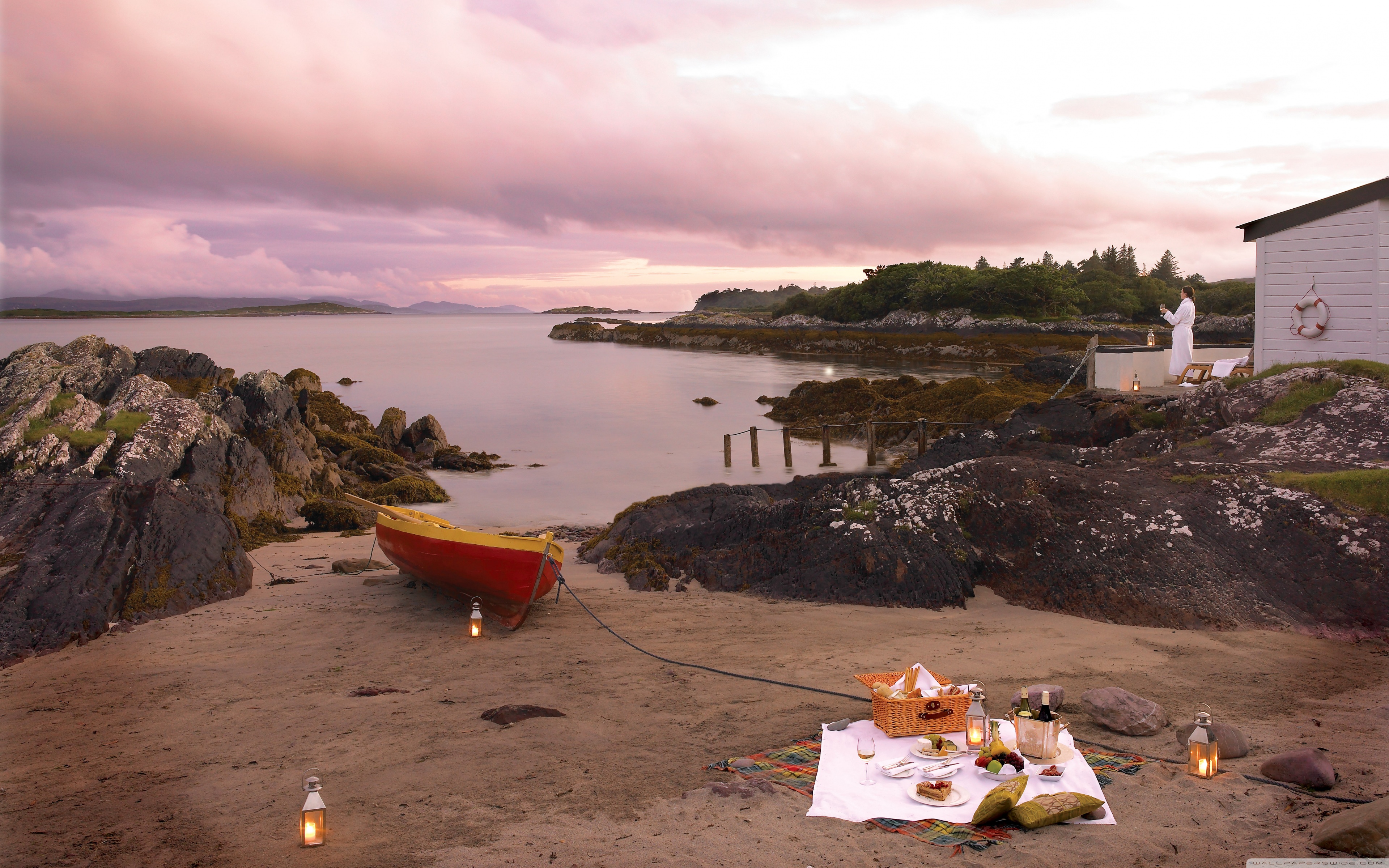 Parknasilla Beach - HD Wallpaper 