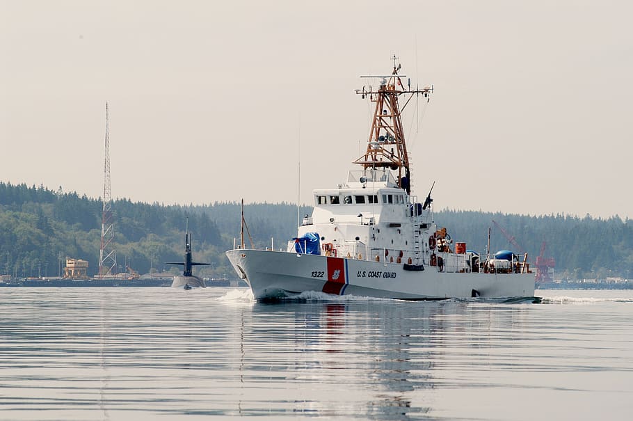 Ship, Cutter, Us Coast Guard, Escort, Submarine, Us - Us Coast Guard Canada - HD Wallpaper 