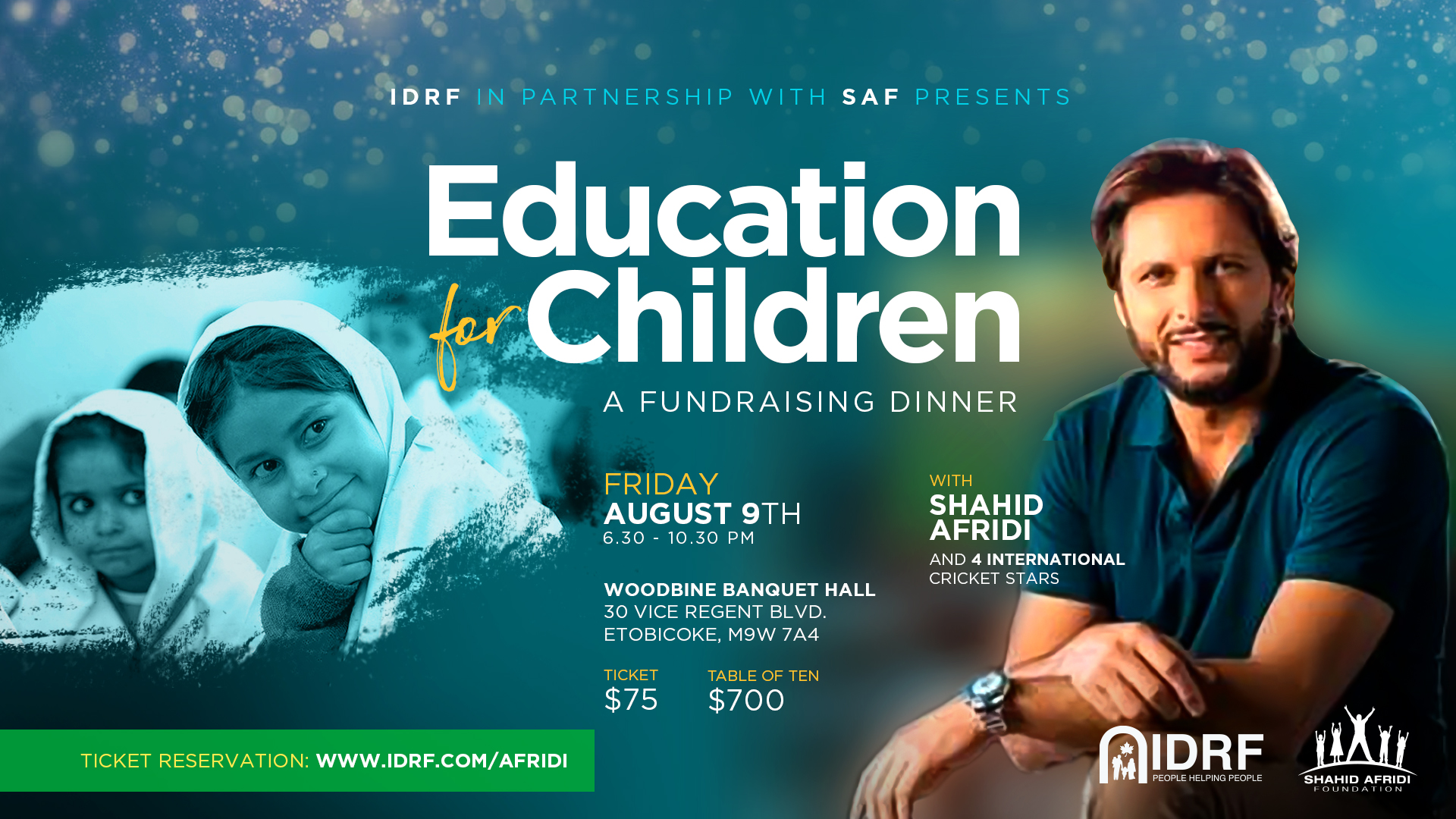 Shahid Afridi Foundation Canada - HD Wallpaper 