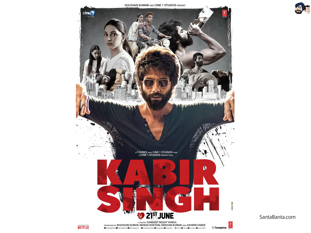 Kabir Singh - Kabir Singh Movie Poster Download - 1024x768 Wallpaper -  