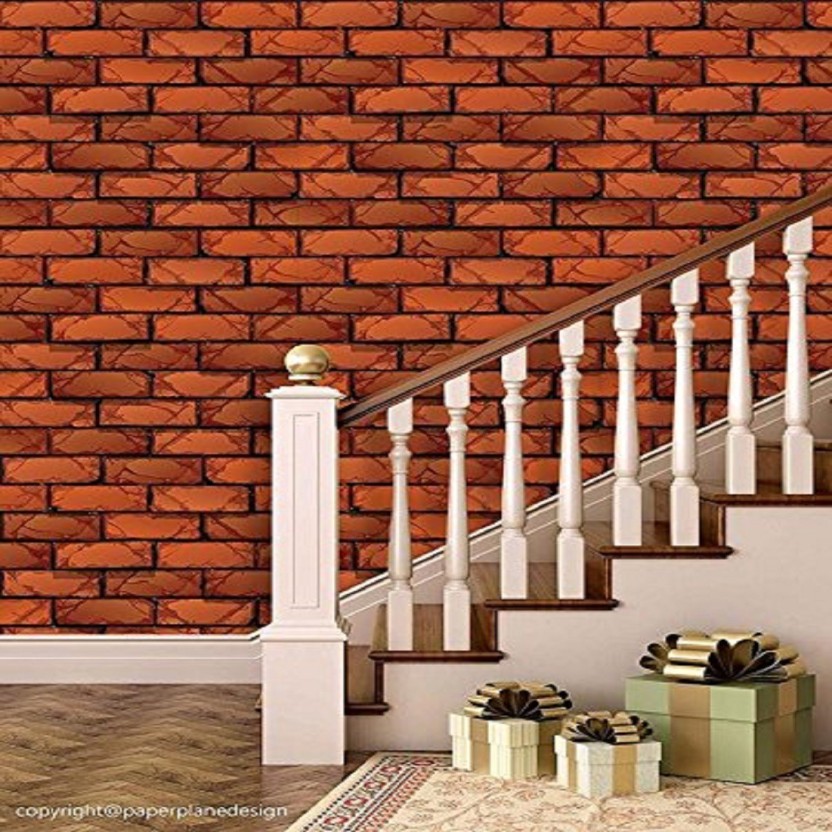 Wall Stickers Brown Colour Wall - HD Wallpaper 