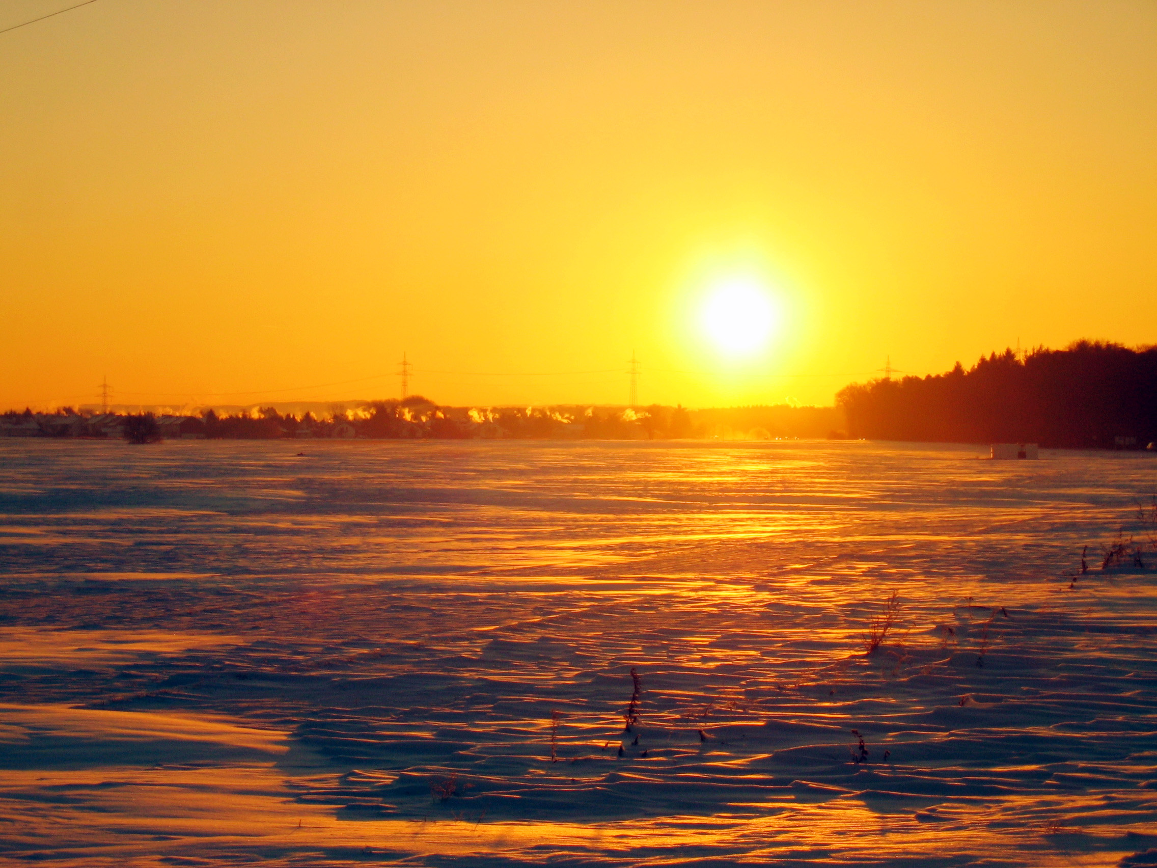 Neulussheim Sunrise Near Cemetery Wallpapers Desktop - Beautiful Pictures Of Sun - HD Wallpaper 