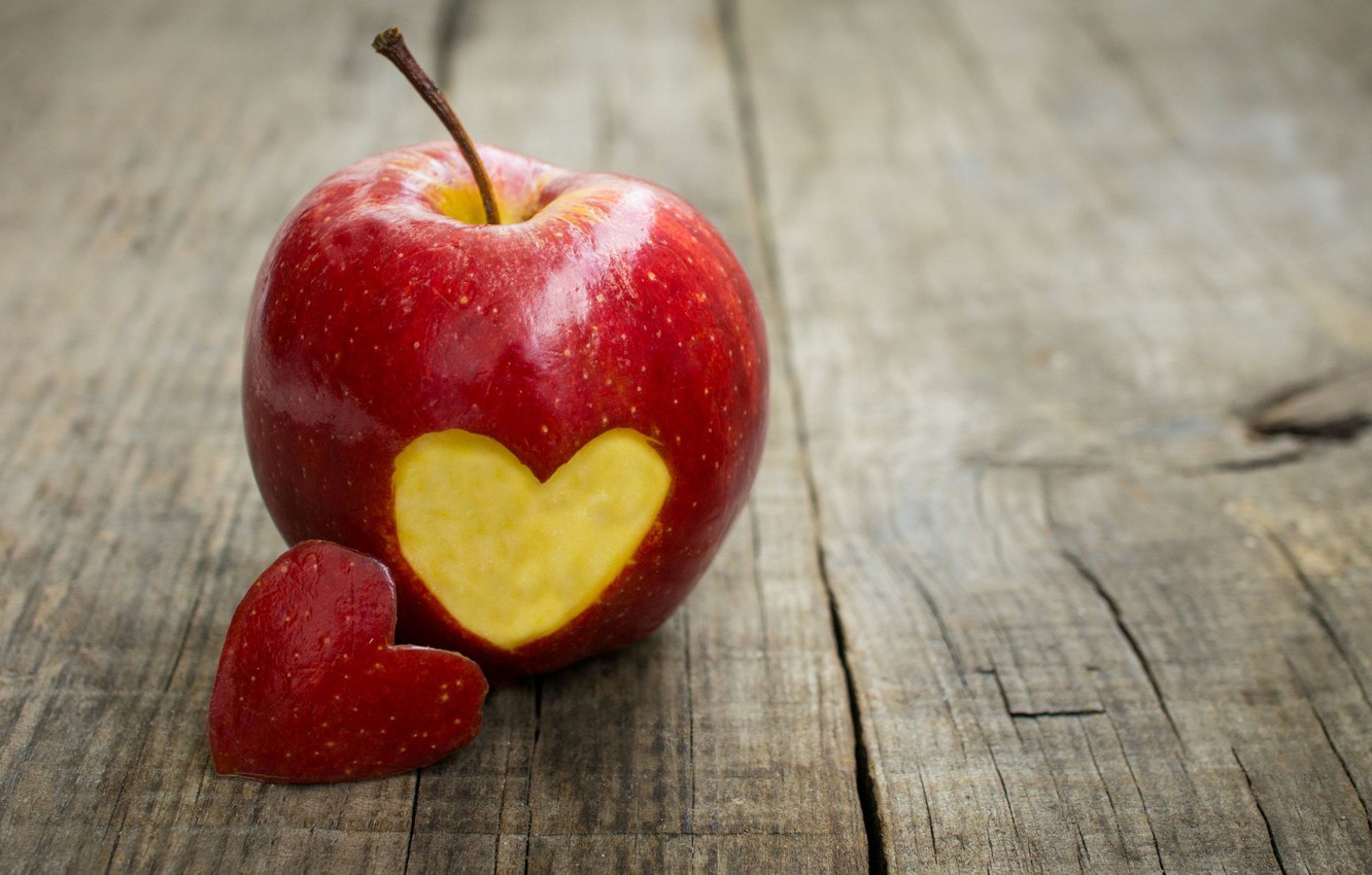 Photo Wallpaper Background, Red, Wallpaper, Mood, Heart, - Background Apple Fruit - HD Wallpaper 