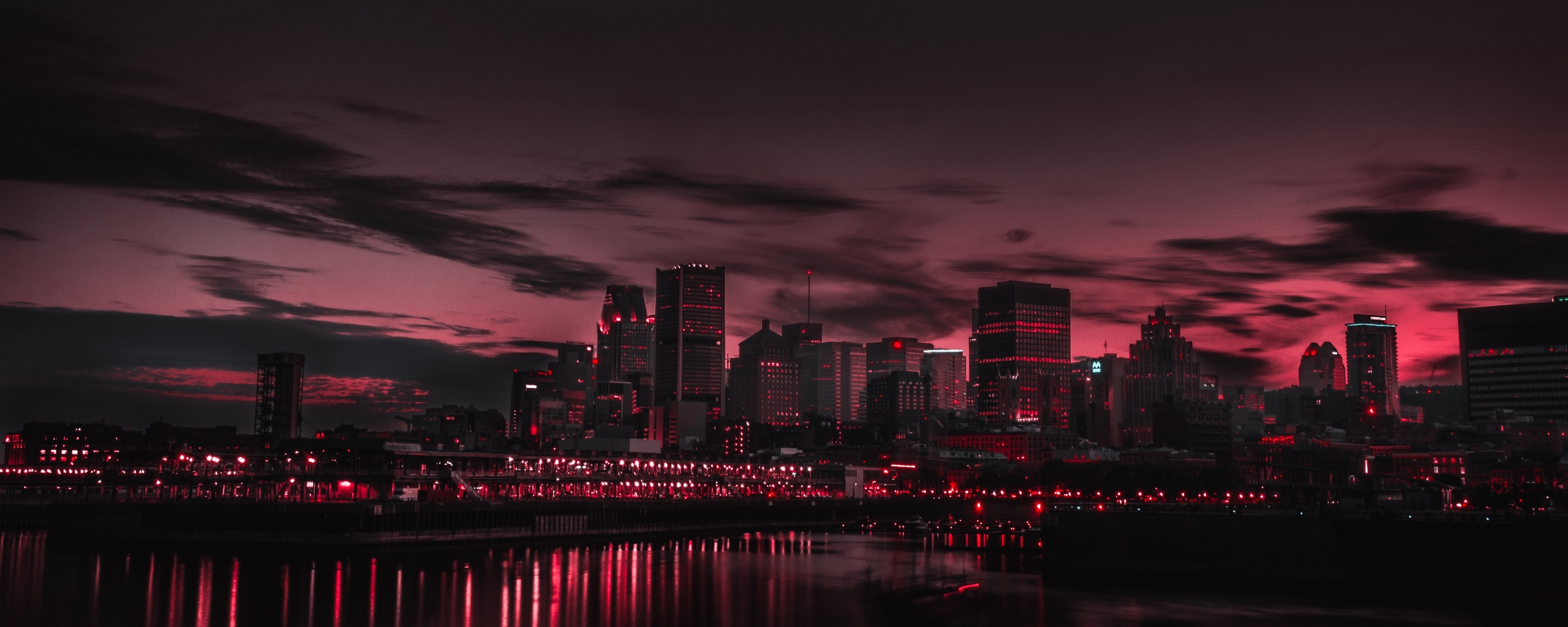 Wallpaper City, Night, Panorama - City Night Wallpaper Laptop - HD Wallpaper 