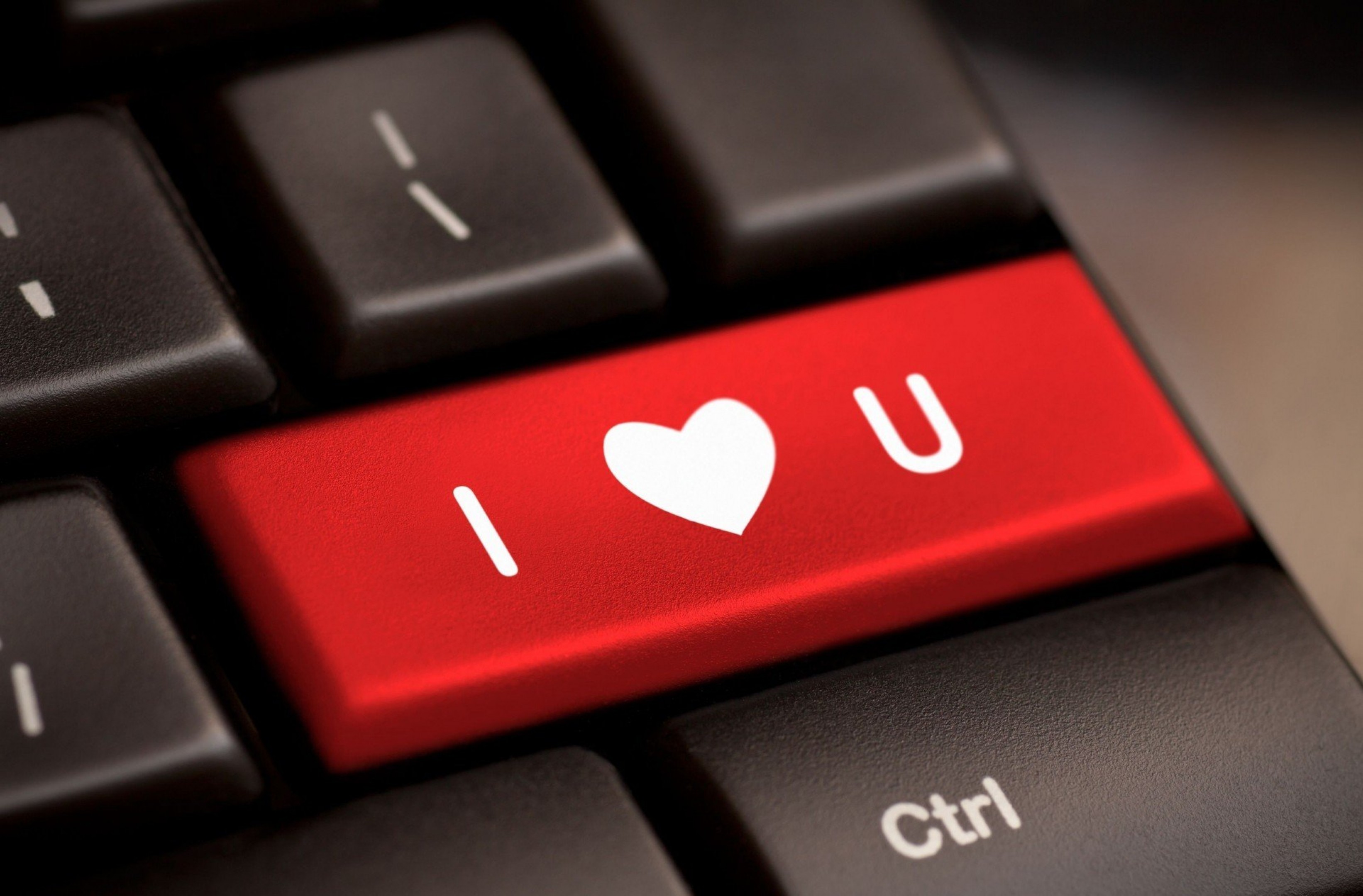 Mood Heart Heart Red Keyboard I Love You Computer Background - Full Screen Hd Love Wallpaper For Pc - HD Wallpaper 
