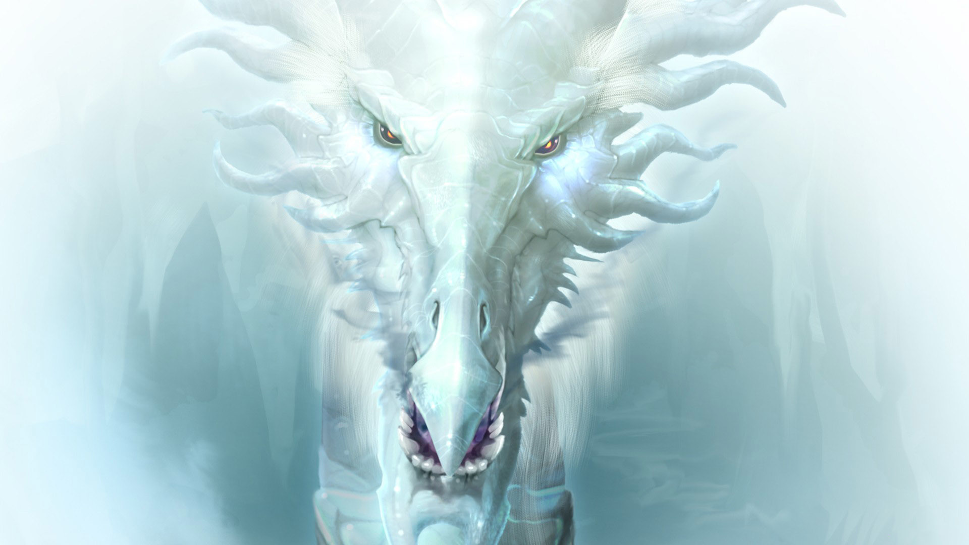 Light White Dragon - HD Wallpaper 