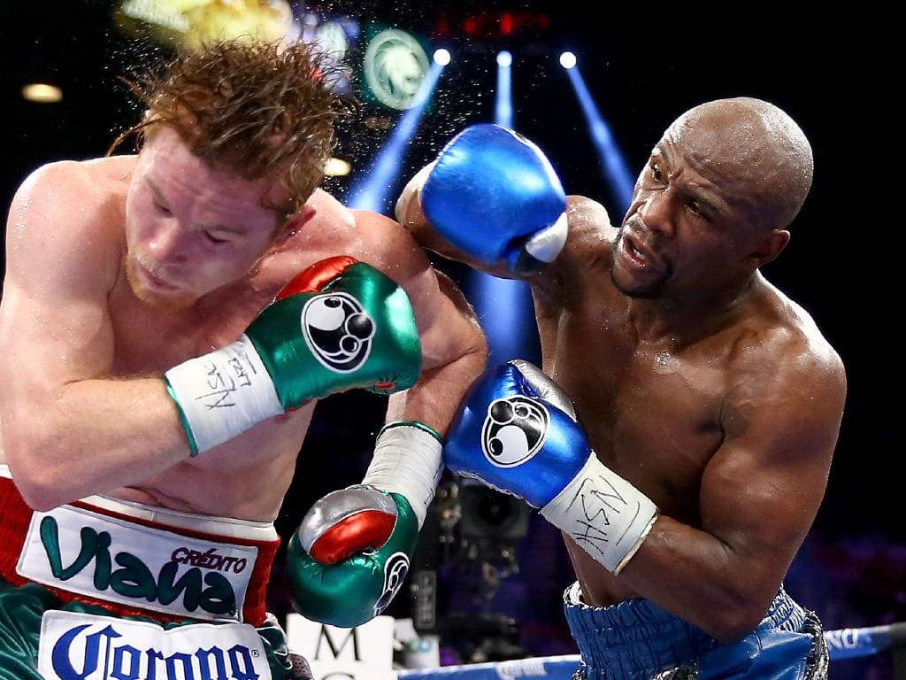 Floyd Mayweather And Canelo Alvarez In - Mexican Boxer Vs Mayweather - HD Wallpaper 