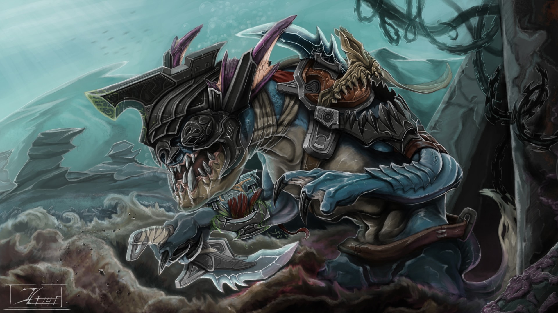Slark In Dota 2 - HD Wallpaper 