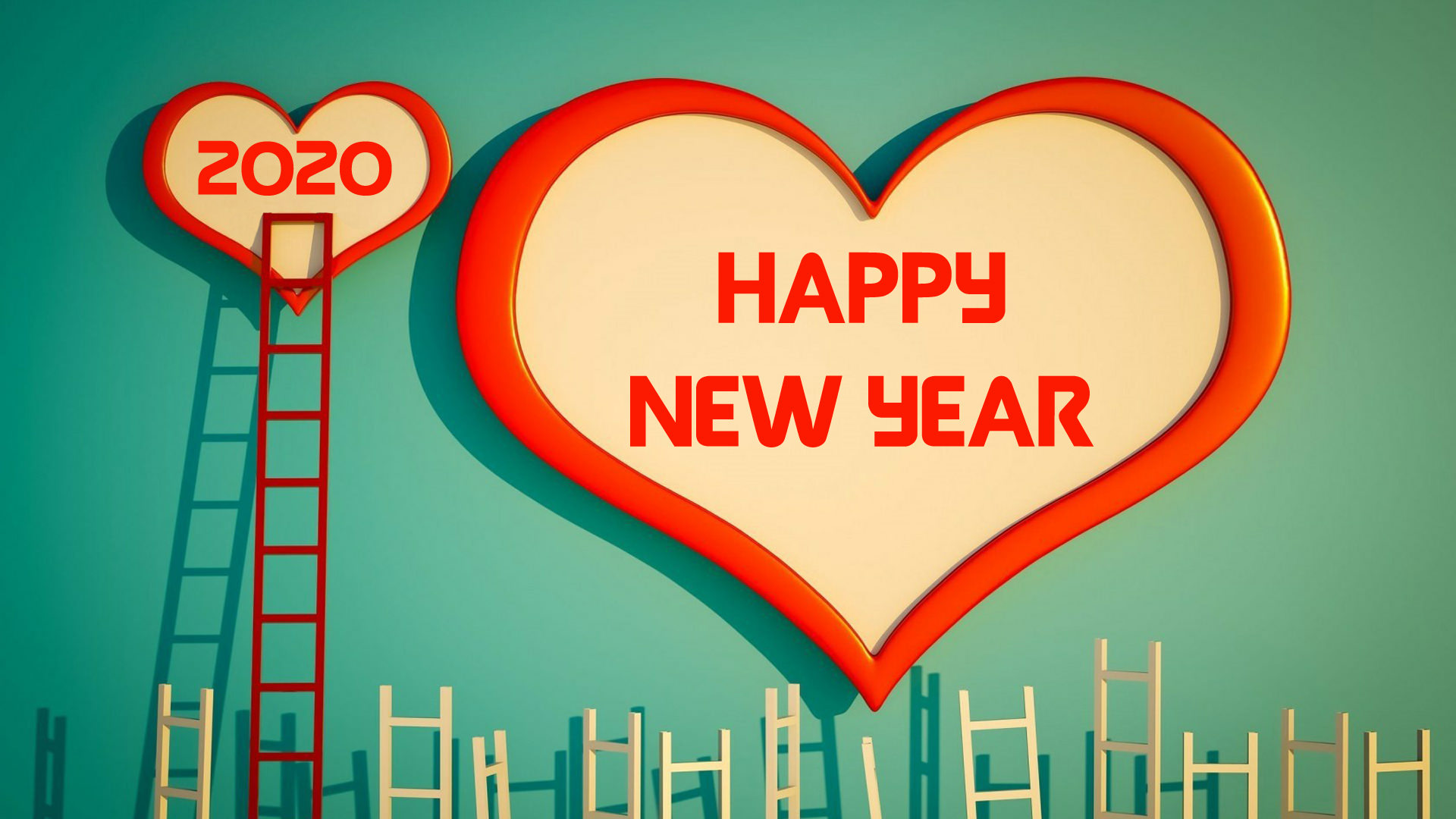 Happy New Year 2020 Love Wallpaper - Valentine Day Full Hd - HD Wallpaper 