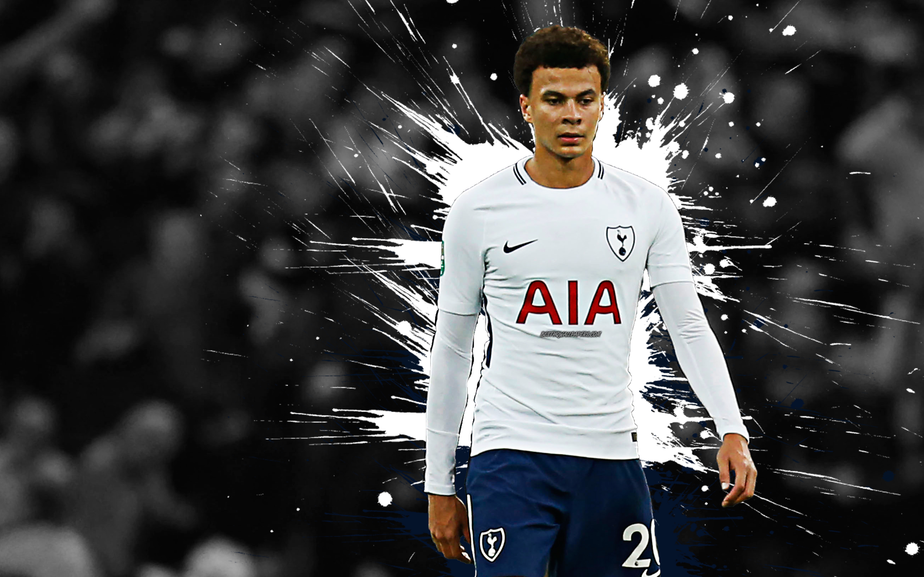 Dele Alli, 4k, Art, Tottenham Hotspur Fc, English Football - Dele Alli Wallpaper 4k - HD Wallpaper 