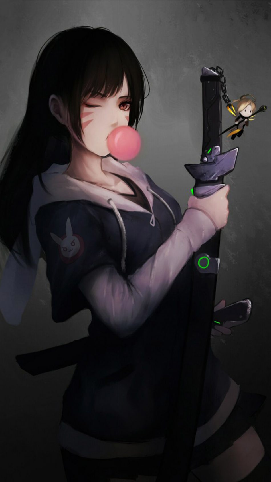 Dva Overwatch Artwork Hd Mobile Wallpaper - Overwatch Mobile Wallpaper Dva - HD Wallpaper 