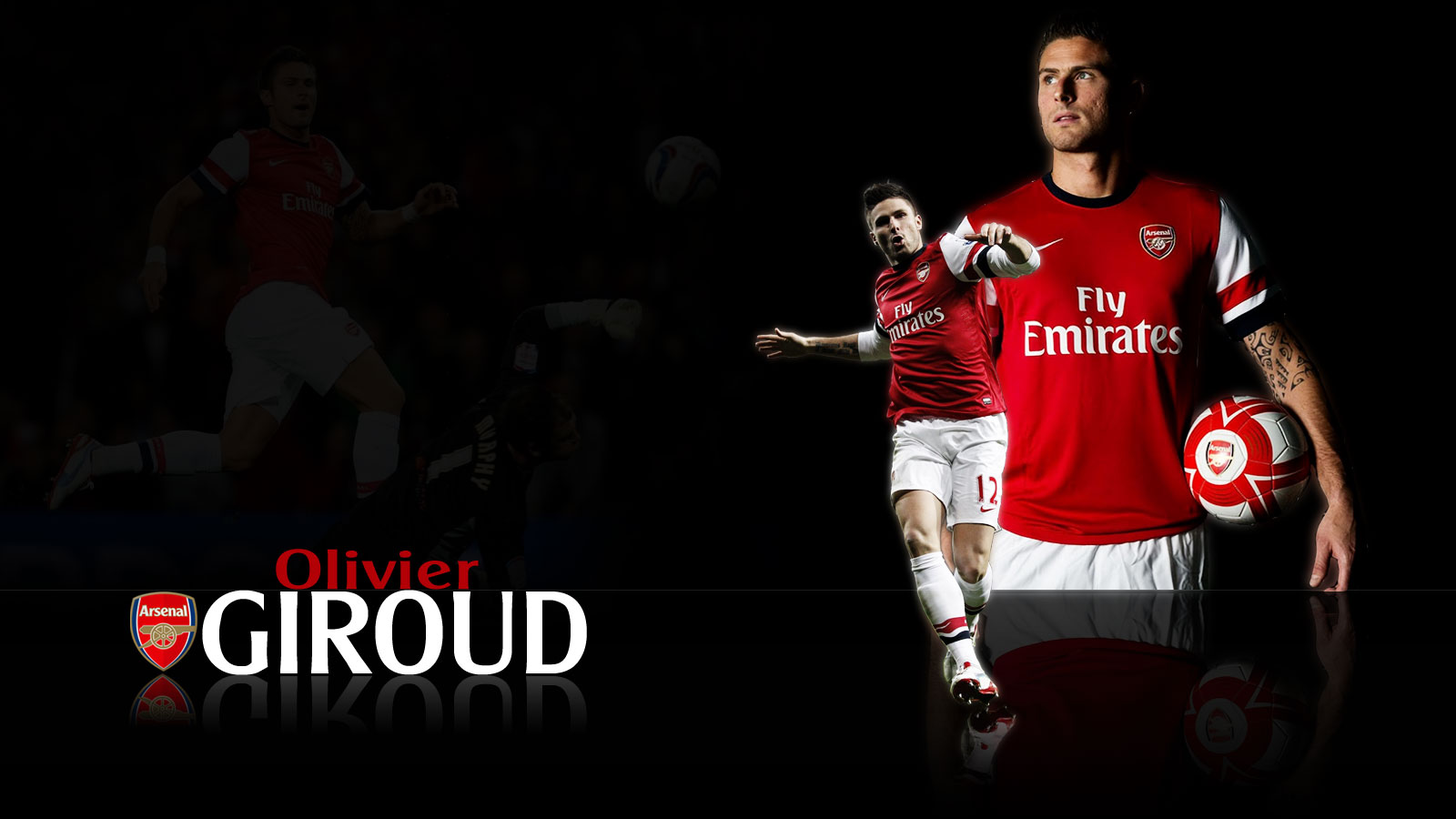 Olivier Giroud Custom Wallpaper - Olivier Giroud Arsenal Puma - HD Wallpaper 