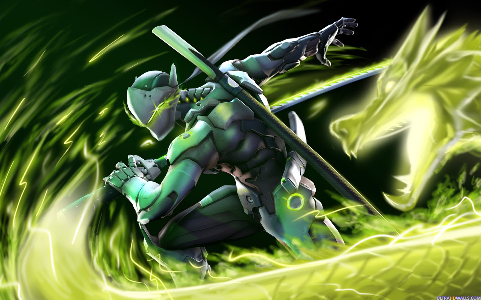 Overwatch Genji Ps3 Background - HD Wallpaper 