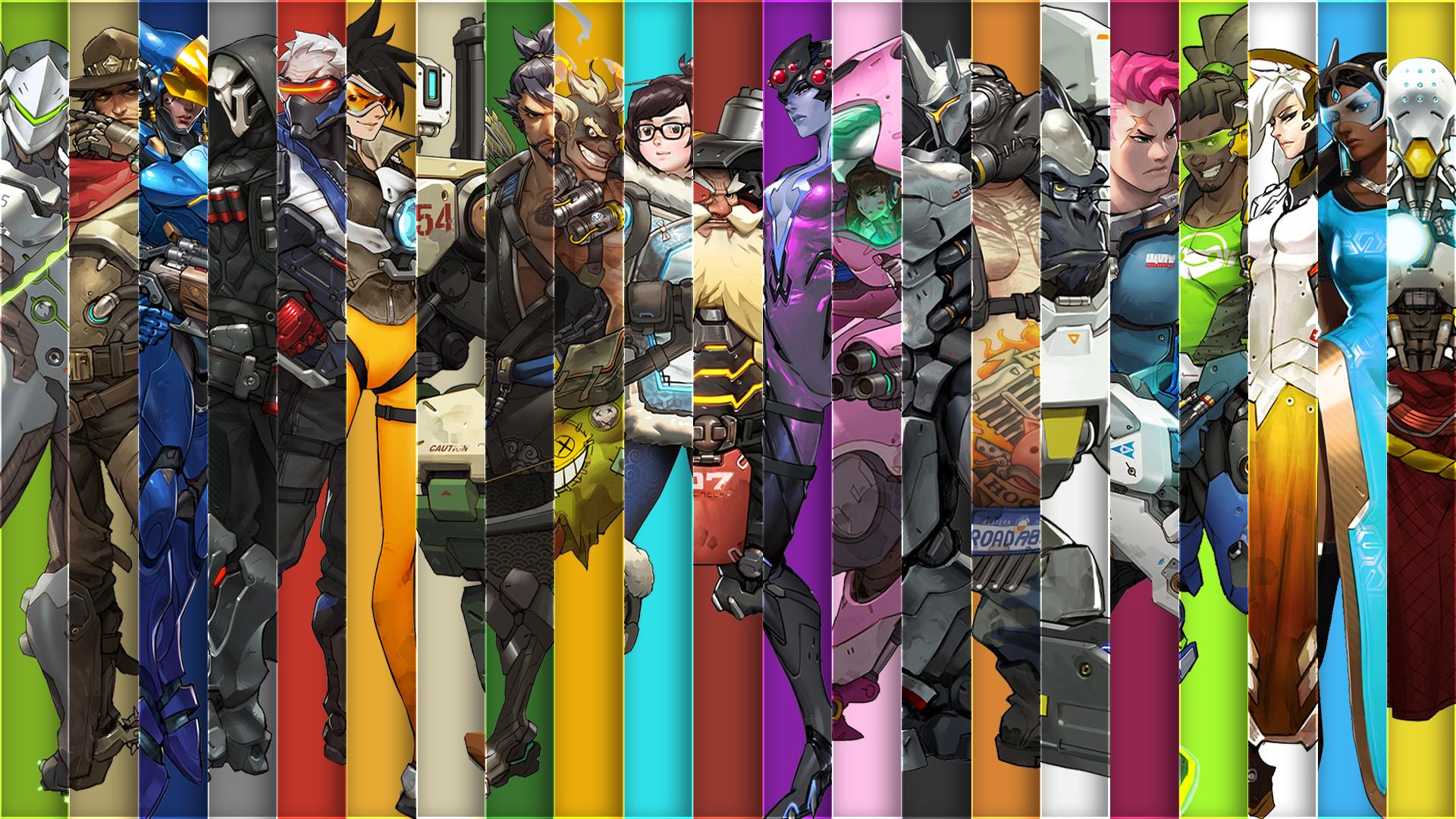 Overwatch Desktop Background All Characters - HD Wallpaper 