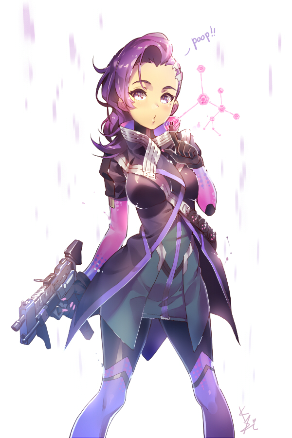 Anime, Kakiman, Overwatch, Sombra , Puckering Lips, - Anime Overwatch Sombra Obrazy - HD Wallpaper 