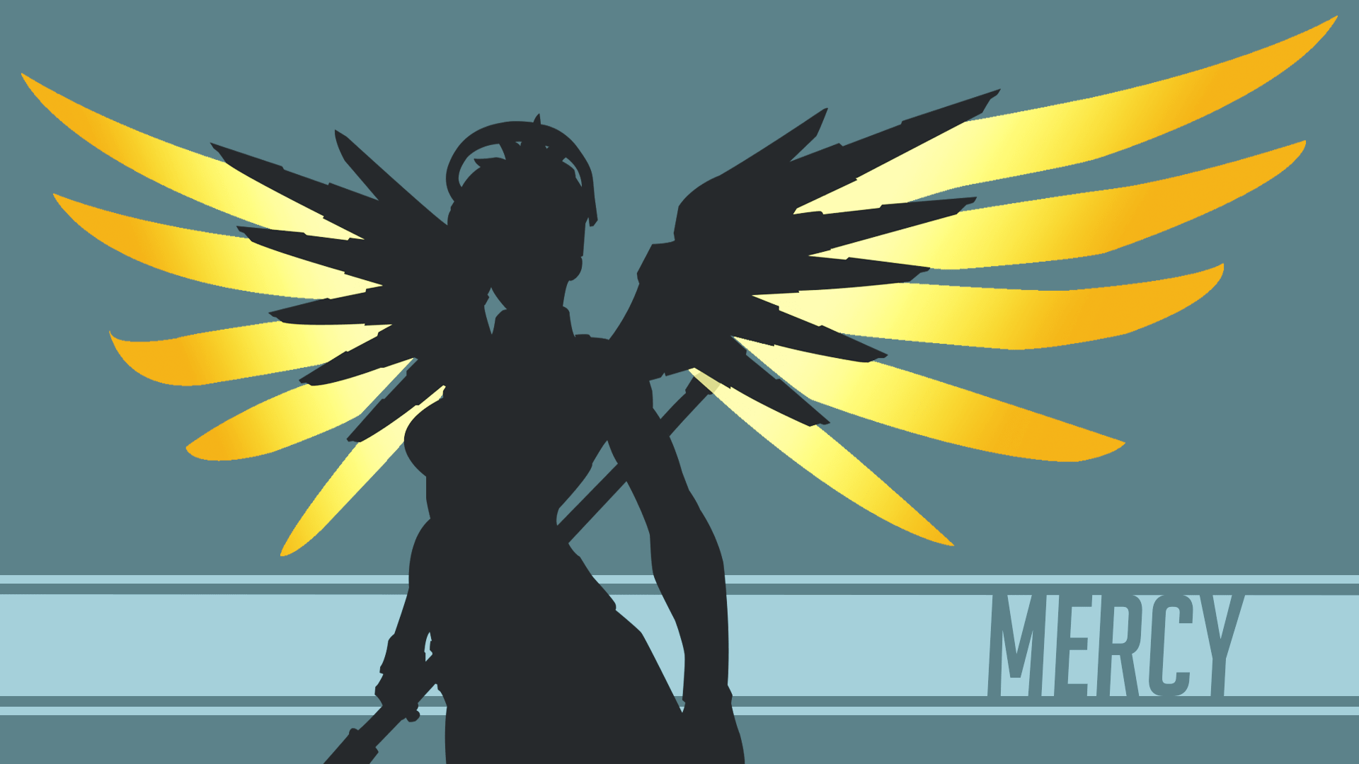 Mercy Download - Overwatch Mercy Wallpaper Minimalist - HD Wallpaper 