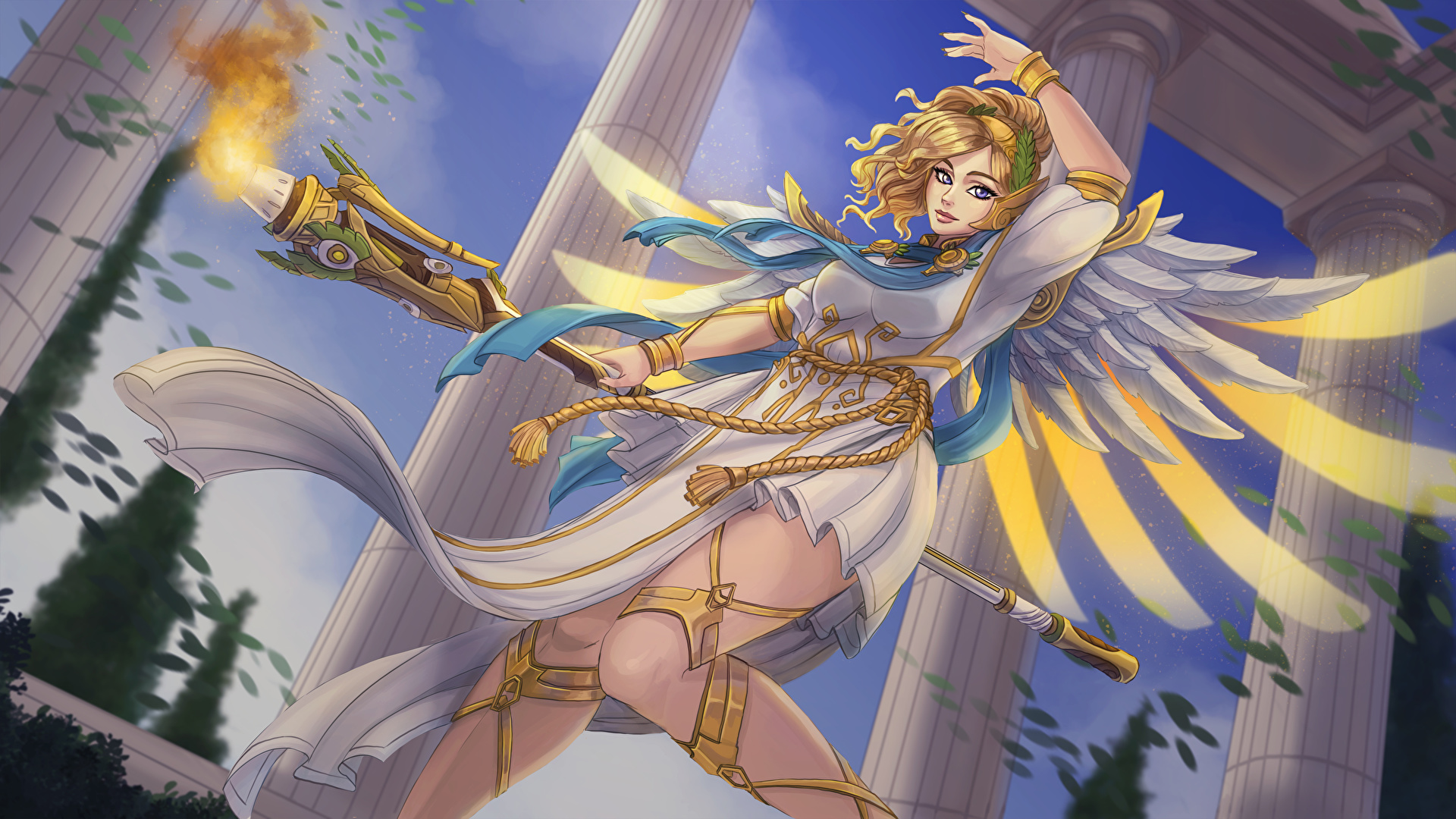 Winged Victory Mercy Hentai - HD Wallpaper 