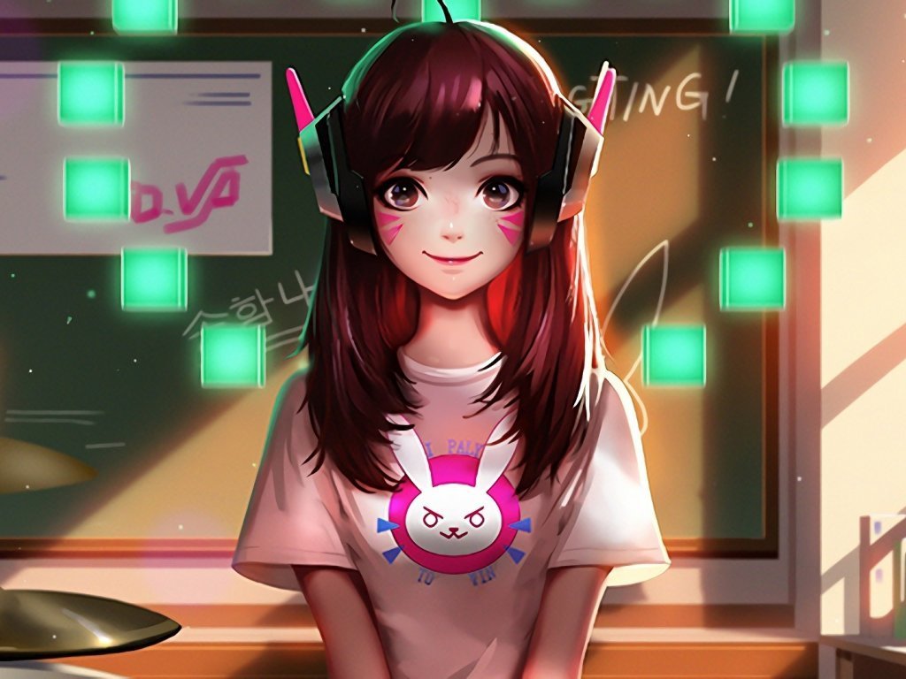Overwatch, Game, And Wallpaper Image - Cute Overwatch Background Dva - HD Wallpaper 